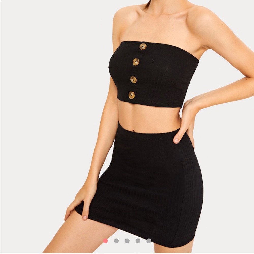 2 piece tube top and skirt